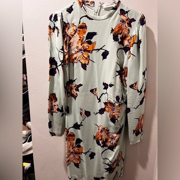 A.L.C Jane Floral Mint Green Long Sleeve Dress - threedaughtersproperties.com A.L.C Jane Floral Mint Green Long Sleeve Dress - threedaughtersproperties.com